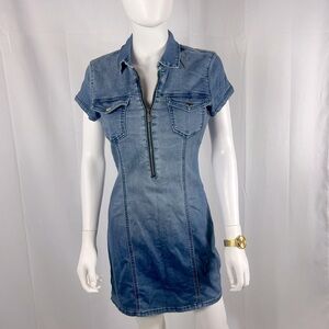 Guess medium Jean zip up dress
